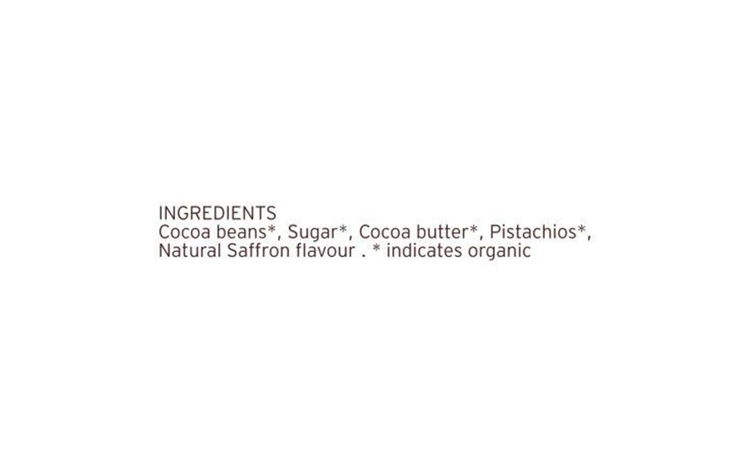 Pure & Sure Organic Chocolate Saffron Pistachio Dark   Pack  30 grams
